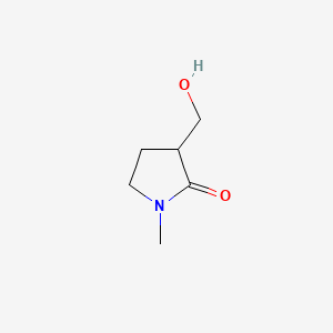3-(Hydroxymethyl)-1-methylpyrrolidin-2-one chemical structure (CAS 577780-05-3)