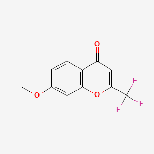 7-Methoxy-2-(trifluoromethyl)-4H-chromen-4-one chemical structure (CAS 578-84-7)