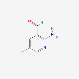 2-Amino-5-iodonicotinaldehyde chemical structure (CAS 578007-67-7)