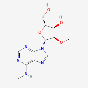 (2R,3R,4R,5R)-2-(Hydroxymethyl)-4-methoxy-5-(6-(methylamino)-9H-purin-9-yl)tetrahydrofuran-3-ol chemical structure (CAS 57817-83-1)