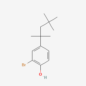 2-Bromo-4-(2,4,4-trimethylpentan-2-yl)phenol chemical structure (CAS 57835-35-5)