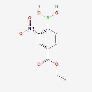 4-Ethoxycarbonyl-2-nitrophenylboronic acid chemical structure (CAS 5785-70-6)
