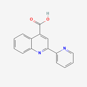 2-(Pyridin-2-yl)quinoline-4-carboxylic acid chemical structure (CAS 57882-27-6)