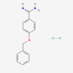 4-(Benzyloxy)benzimidamide hydrochloride chemical structure (CAS 57928-60-6)