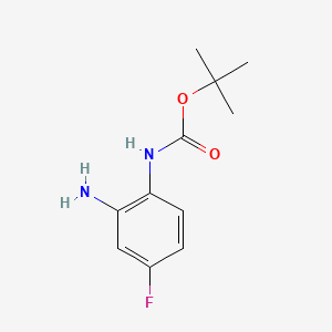 tert-Butyl 2-amino-4-fluorophenylcarbamate chemical structure (CAS 579474-47-8)