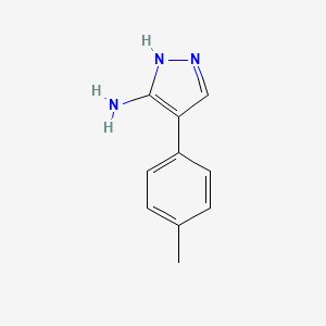 4-(p-Tolyl)-1H-pyrazol-5-amine chemical structure (CAS 57999-11-8)