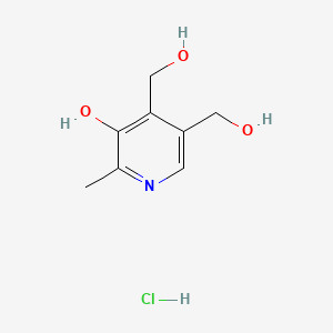 (5-Hydroxy-6-methylpyridine-3,4-diyl)dimethanol hydrochloride chemical structure (CAS 58-56-0)