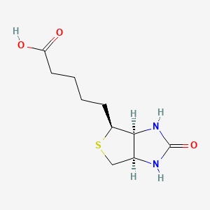 5-((3aS,4S,6aR)-2-Oxohexahydro-1H-thieno[3,4-d]imidazol-4-yl)pentanoic acid chemical structure (CAS 58-85-5)