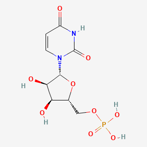 ((2R,3S,4R,5R)-5-(2,4-Dioxo-3,4-dihydropyrimidin-1(2H)-yl)-3,4-dihydroxytetrahydrofuran-2-yl)methyl dihydrogen phosphate chemical structure (CAS 58-97-9)