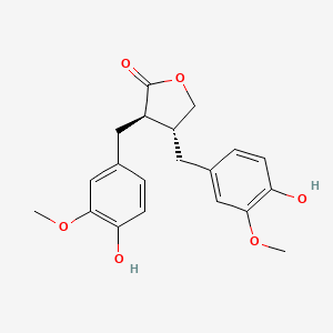 (3R,4R)-3,4-Bis(4-hydroxy-3-methoxybenzyl)dihydrofuran-2(3H)-one chemical structure (CAS 580-72-3)
