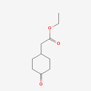 Ethyl 2-(4-oxocyclohexyl)acetate chemical structure (CAS 58012-34-3)