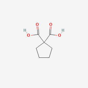 Cyclopentane-1,1-dicarboxylic acid chemical structure (CAS 5802-65-3)