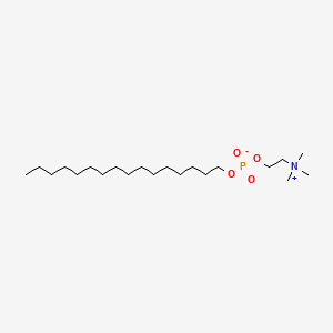 Hexadecyl (2-(trimethylammonio)ethyl) phosphate chemical structure (CAS 58066-85-6)