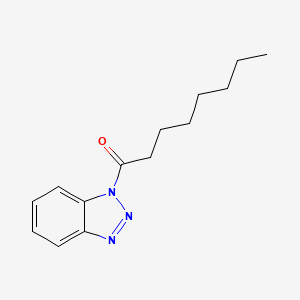 1-(1H-Benzo[d][1,2,3]triazol-1-yl)octan-1-one chemical structure (CAS 58068-80-7)