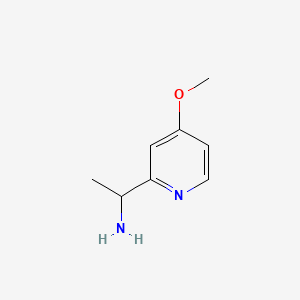 1-(4-Methoxypyridin-2-yl)ethan-1-amine chemical structure (CAS 58088-65-6)