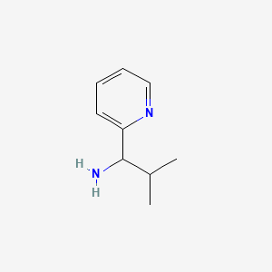 2-Methyl-1-(pyridin-2-yl)propan-1-amine chemical structure (CAS 58088-72-5)
