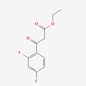 Ethyl 3-(2,4-difluorophenyl)-3-oxopropanoate chemical structure (CAS 58101-23-8)