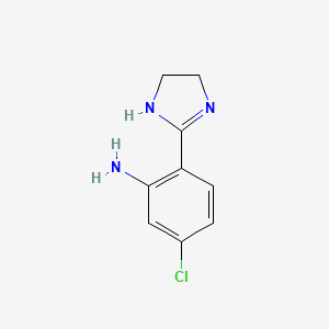 5-Chloro-2-(4,5-dihydro-1H-imidazol-2-yl)aniline chemical structure (CAS 58105-81-0)