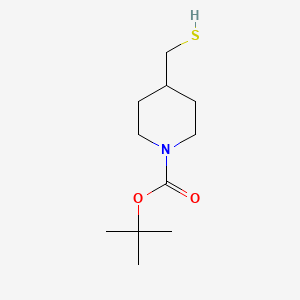 1-Boc-4-(Mercaptomethyl)piperidine chemical structure (CAS 581060-27-7)