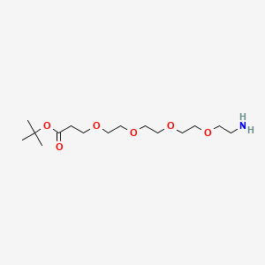 tert-Butyl 1-amino-3,6,9,12-tetraoxapentadecan-15-oate chemical structure (CAS 581065-95-4)