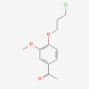 1-(4-(3-Chloropropoxy)-3-methoxyphenyl)ethanone chemical structure (CAS 58113-30-7)
