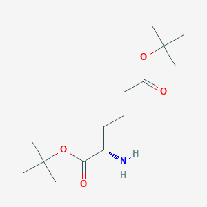 Di-tert-butyl (S)-2-aminohexanedioate chemical structure (CAS 581785-29-7)