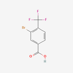 3-Bromo-4-(trifluoromethyl)benzoic acid chemical structure (CAS 581813-17-4)
