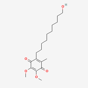 2-(10-Hydroxydecyl)-5,6-dimethoxy-3-methylcyclohexa-2,5-diene-1,4-dione chemical structure (CAS 58186-27-9)