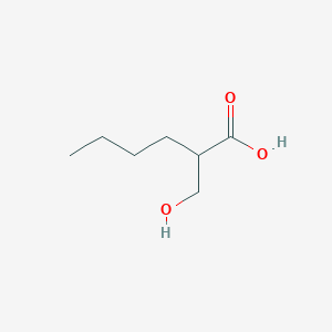 2-(Hydroxymethyl)hexanoic acid chemical structure (CAS 58243-89-3)