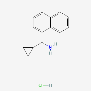 Cyclopropyl(naphthalen-1-yl)methanamine hydrochloride chemical structure (CAS 58271-60-6)