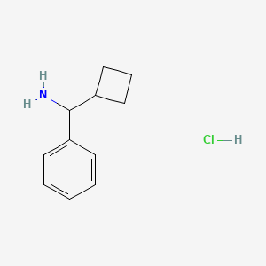 Cyclobutyl(phenyl)methanamine hydrochloride chemical structure (CAS 58271-61-7)
