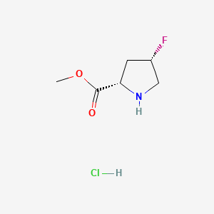 (2S,4S)-Methyl 4-fluoropyrrolidine-2-carboxylate hydrochloride chemical structure (CAS 58281-79-1)