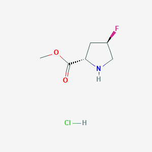 (2S,4R)-Methyl 4-fluoropyrrolidine-2-carboxylate hydrochloride chemical structure (CAS 58281-80-4)