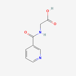 2-(Nicotinamido)acetic acid chemical structure (CAS 583-08-4)