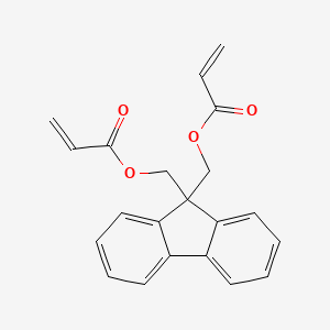 (9H-Fluorene-9,9-diyl)bis(methylene) diacrylate chemical structure (CAS 583036-99-1)