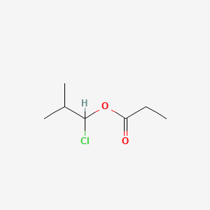 1-Chloro-2-methylpropyl propionate chemical structure (CAS 58304-65-7)