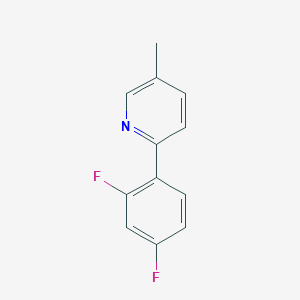 2-(2,4-Difluorophenyl)-5-methylpyridine chemical structure (CAS 583052-21-5)