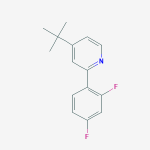 4-(tert-Butyl)-2-(2,4-difluorophenyl)pyridine chemical structure (CAS 583052-24-8)