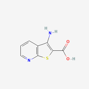 3-Aminothieno[2,3-b]pyridine-2-carboxylic acid chemical structure (CAS 58327-75-6)