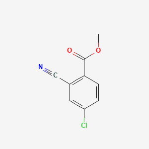 Methyl 4-chloro-2-cyanobenzoate chemical structure (CAS 58331-97-8)