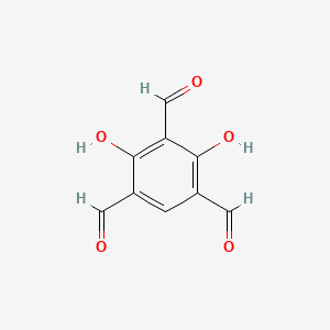 2,4-Dihydroxybenzene-1,3,5-tricarbaldehyde chemical structure (CAS 58343-11-6)