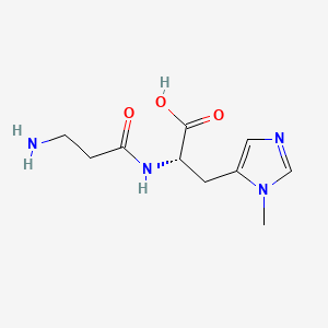 (S)-2-(3-Aminopropanamido)-3-(1-methyl-1H-imidazol-5-yl)propanoic acid chemical structure (CAS 584-85-0)