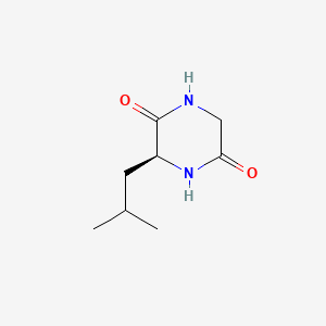 (S)-3-Isobutylpiperazine-2,5-dione chemical structure (CAS 5845-67-0)
