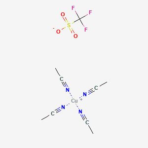 Tetrakis(acetonitrile)copper trifluoromethanesulfonate chemical structure (CAS 58452-28-1)