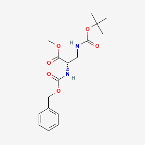 (S)-Methyl 2-(((benzyloxy)carbonyl)amino)-3-((tert-butoxycarbonyl)amino)propanoate chemical structure (CAS 58457-98-0)