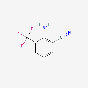 2-Amino-3-(trifluoromethyl)benzonitrile chemical structure (CAS 58458-14-3)