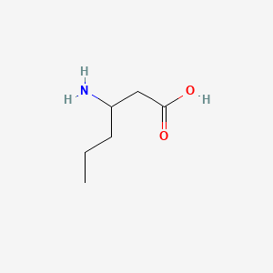 3-Aminohexanoic acid chemical structure (CAS 58521-63-4)