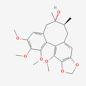 (6S,7S,13aR)-1,2,3,13-Tetramethoxy-6,7-dimethyl-5,6,7,8-tetrahydrobenzo[3',4']cycloocta[1',2':4,5]benzo[1,2-d][1,3]dioxol-6-ol chemical structure (CAS 58546-54-6)