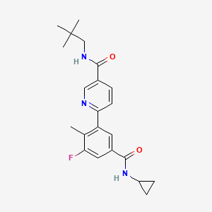 6-(5-(Cyclopropylcarbamoyl)-3-fluoro-2-methylphenyl)-N-neopentylnicotinamide chemical structure (CAS 585543-15-3)