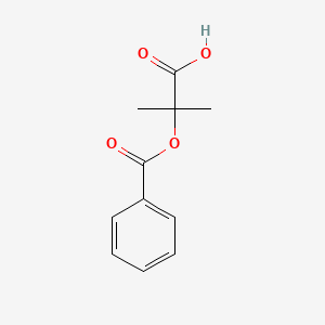 2-(Benzoyloxy)-2-methylpropanoic acid chemical structure (CAS 58570-00-6)